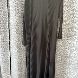 SHEIN Black Pleated Long-Sleeve Cardigan Sweater